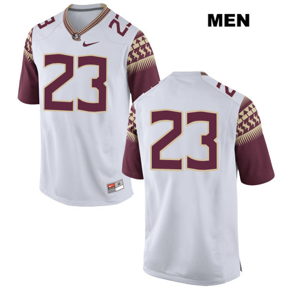 Men's NCAA Nike Florida State Seminoles #23 Ricky Aguayo College No Name White Stitched Authentic Football Jersey LLU4369NL